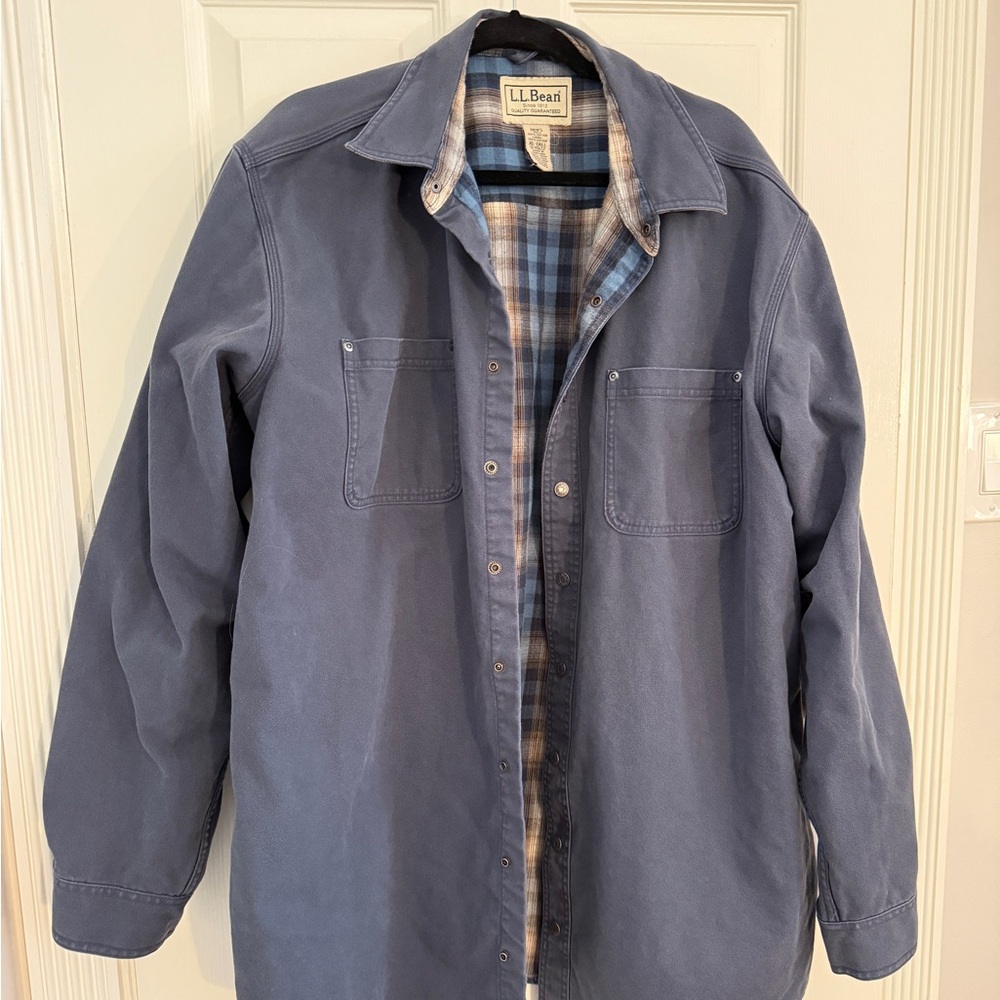 LL Bean Men’s XL Tall Flannel Lined Canvas Jacket